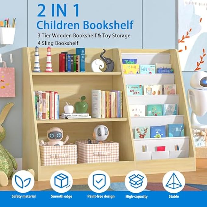 rayihni KIDS BOOKSHELF(WOOD COLOR) - Image 5